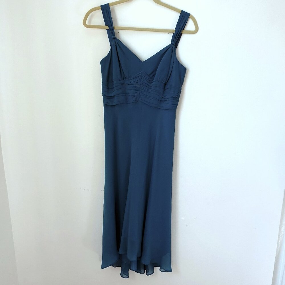 Nine West Vintage Blue Silk Dress Size 2